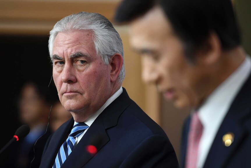 US Secretary of State Rex Tillerson ruled out negotiation and put military action on the table.