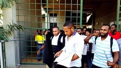 UPNG students at the court house after stay order is granted