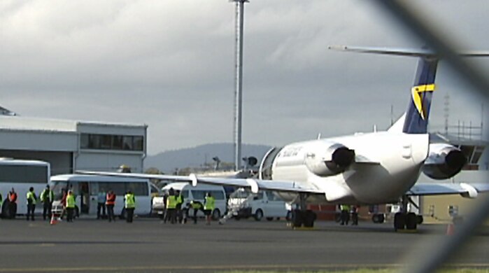 59 asylum seekers were flown to Hobart from Curtin Detention Centre.