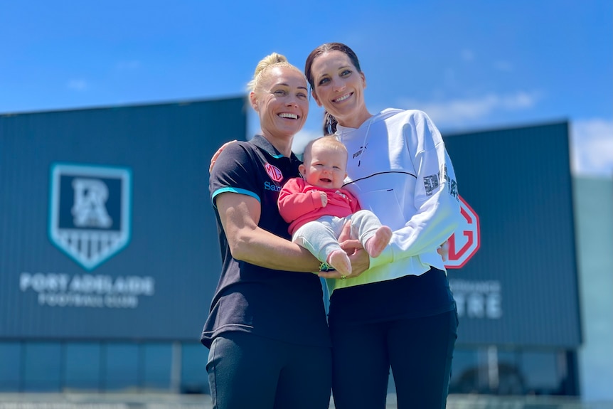 AFLW player Erin Phillips with her family.
