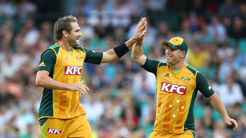 The ICC granted Australia permission to call up Harris (left) as Lee's replacement.