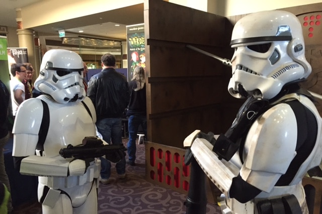 Two storm troopers join in the fun GammaCon.