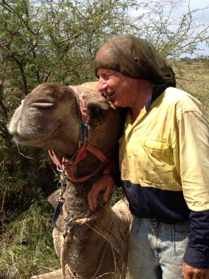 Mr Menzel, with his camel Willy, says he is often stopped by curious motorists to share his story.