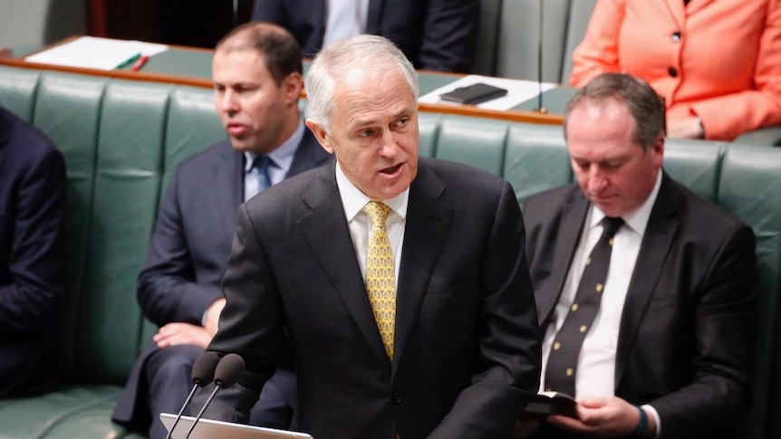 Malcolm Turnbull speaks in Parliament