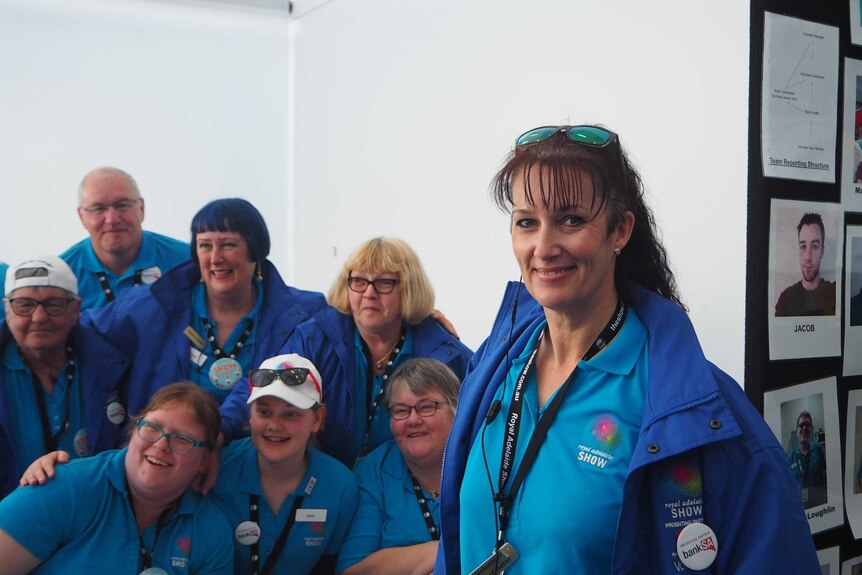 Tracy with Royal Adelaide Show volunteers. Each year Tracy leads a team of 200 volunteers for the Royal Adelaide Show.