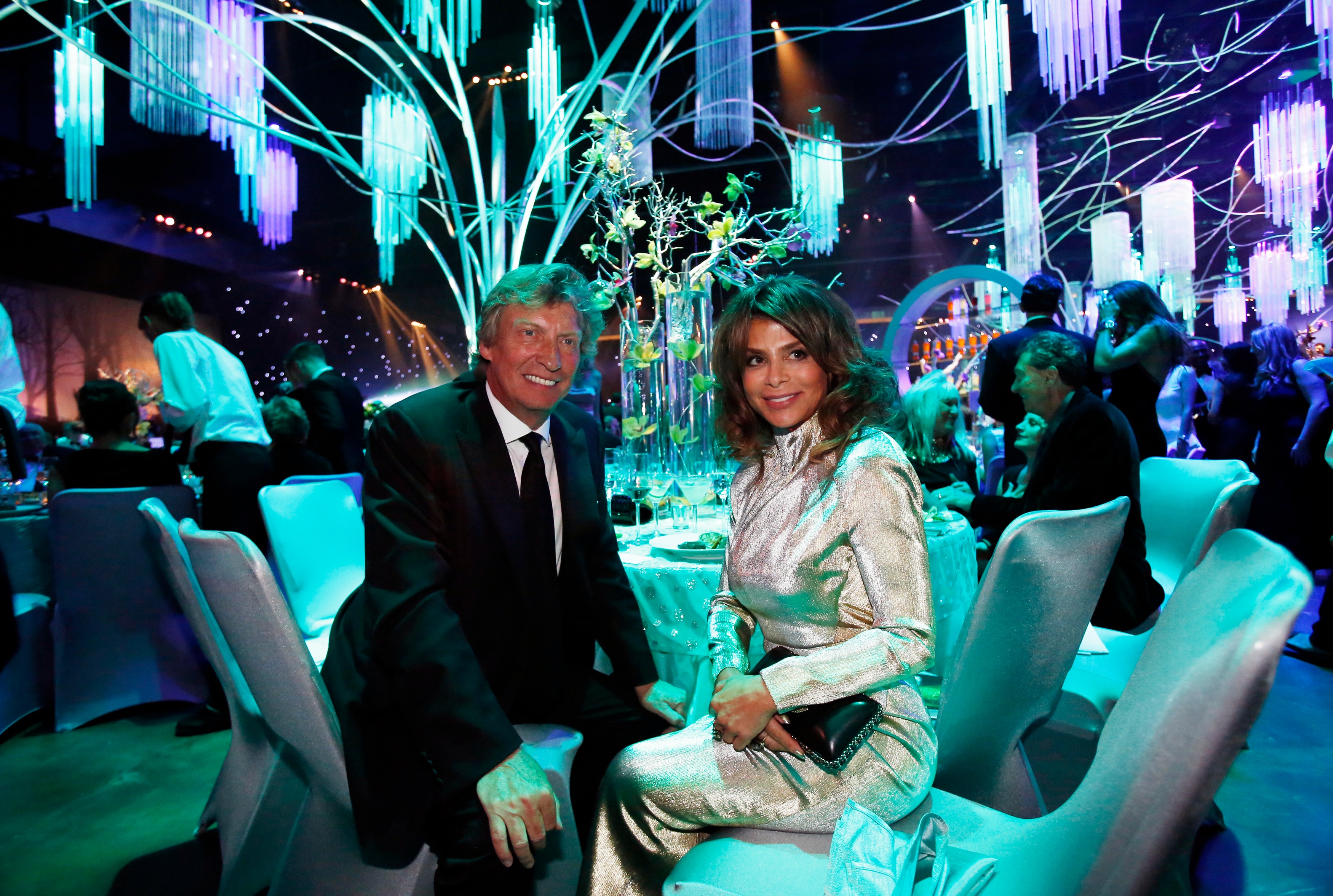 Lythgoe and Abdul pose while at the Governors Ball for the 65th Primetime Emmy Awards