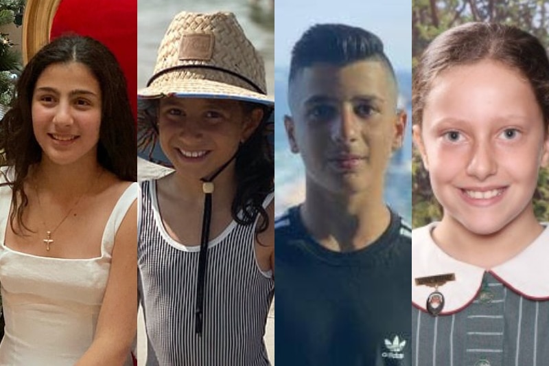 a girl in a bathing suit and wide brimmed hat at the beach, a boy in an adidas shirt, a girl in a white dress