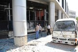 Bomb blast site in Damascus