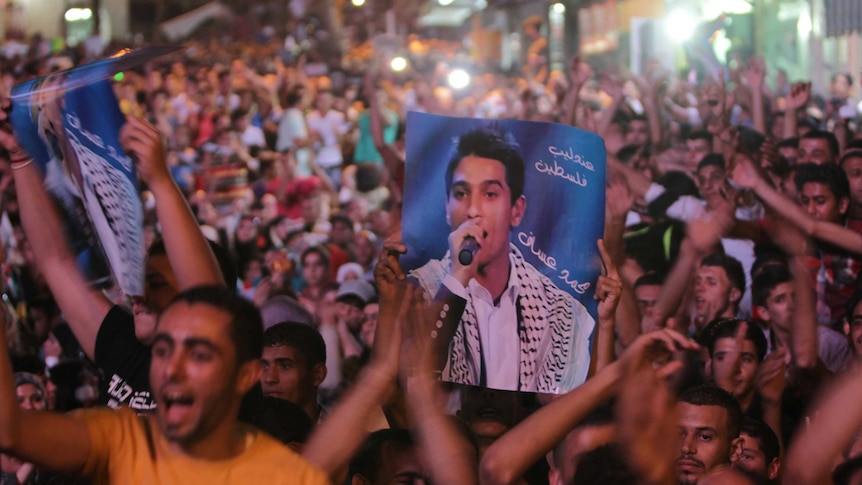 Palestinians celebrate Arab Idol win