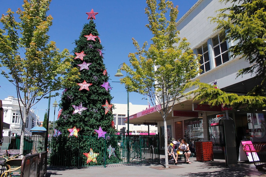 The 2016 Christmas tree in the Launceston mall