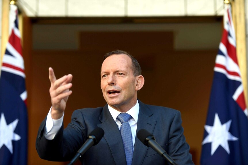 Mr Abbott said his government was achieving goals "step by often difficult and contentious step".