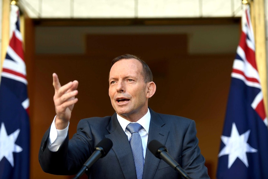 Tony Abbott at press conference