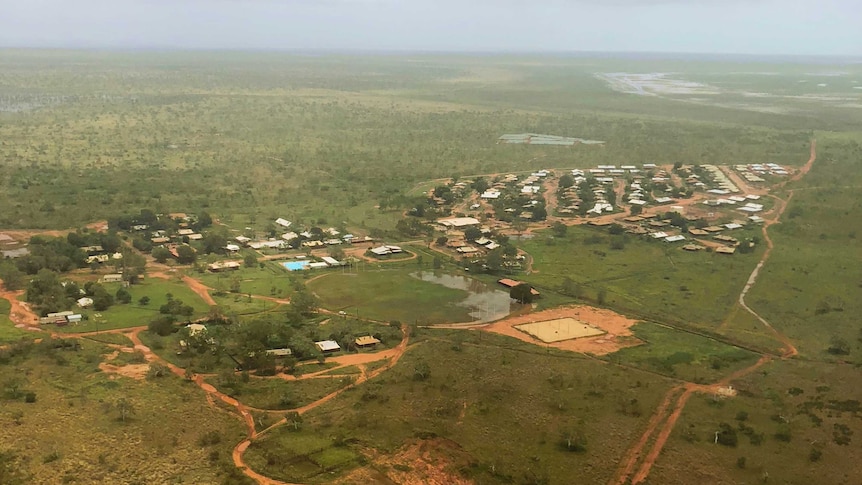 An aerial view of Bidyadanga community, 190km south of Broome.