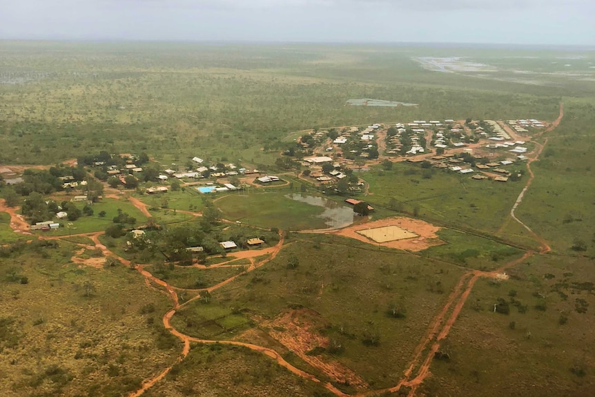 An aerial view of Bidyadanga community, 190km south of Broome.