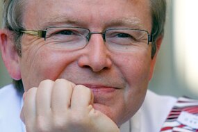 Kevin Rudd Makes Perth Hospital Visit, March 24, 2010 (Getty Images: Paul Kane)