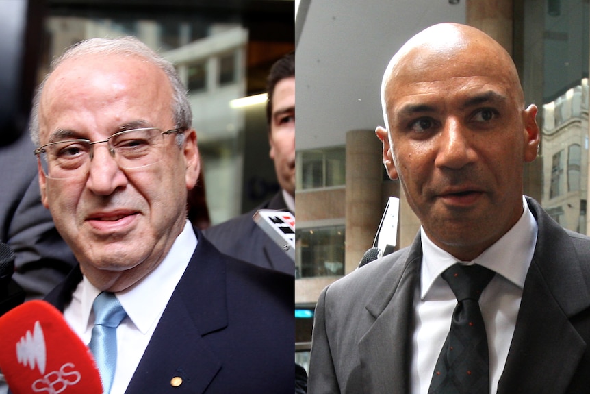 Composite of family patriarch Eddie Obeid (left) and Moses Obeid (right).