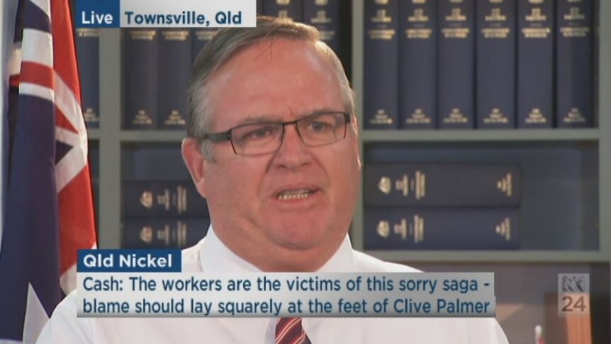 MP Ewan Jones cries as the Government announces help for former Queensland Nickel workers