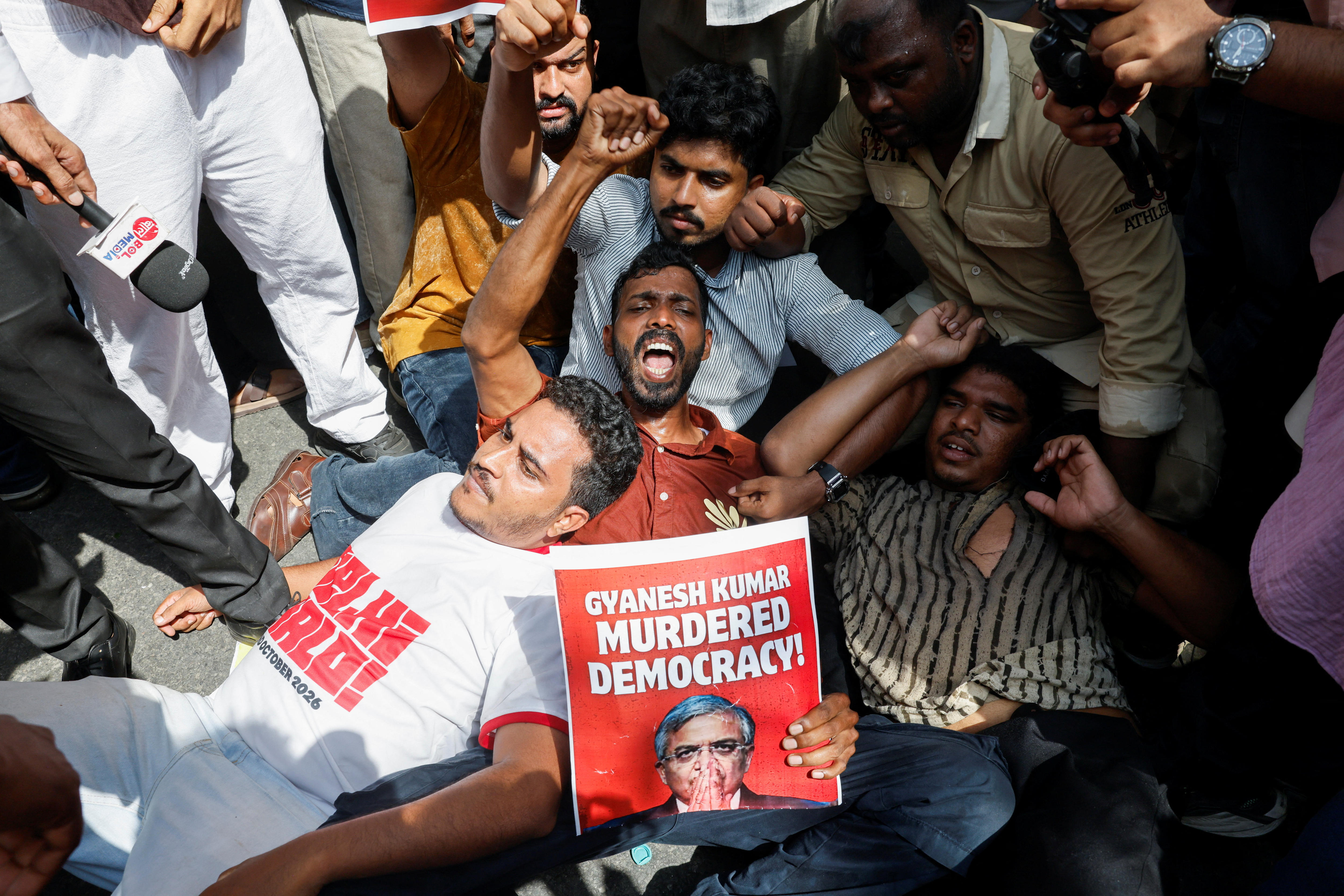 'Cockroach Party' protestors demand Indian elections chief resign