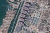 A satellite photo of the Zaporizhzhia nuclear power plant
