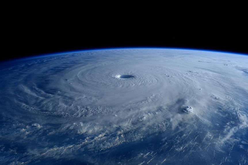 Typhoon Maysak seen from aboard the International Space Station
