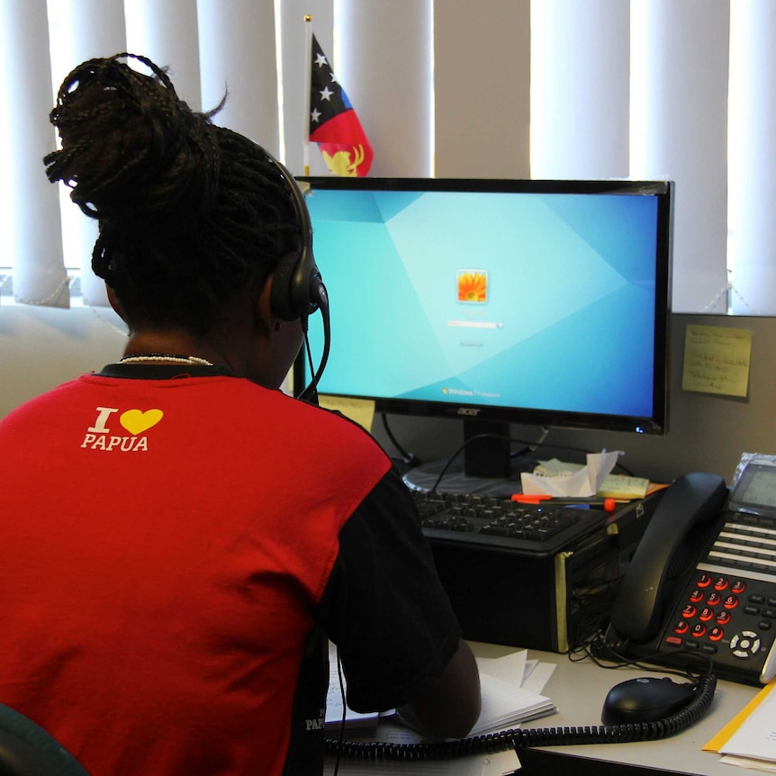 PNG domestic violence hotline call centre counsellor