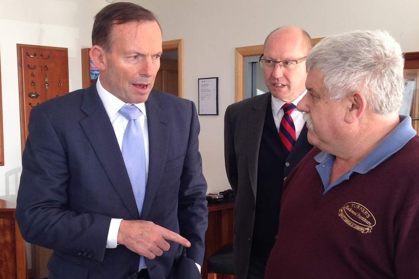 Tony Abbott spruiks the job creation potential of the timber and forest industries
