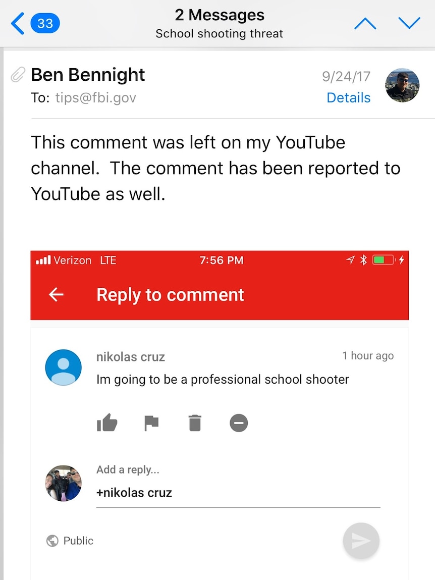 A screenshot shows a comment left on a YouTube page reading "I'm going to be a professional shooter".