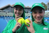 Ball kids Saskia and Abigale