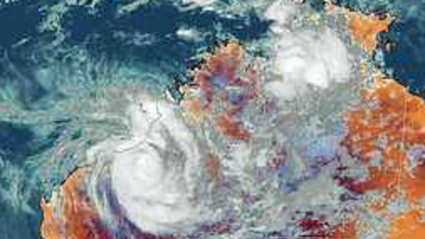 Satellite image of Cyclone Laurence