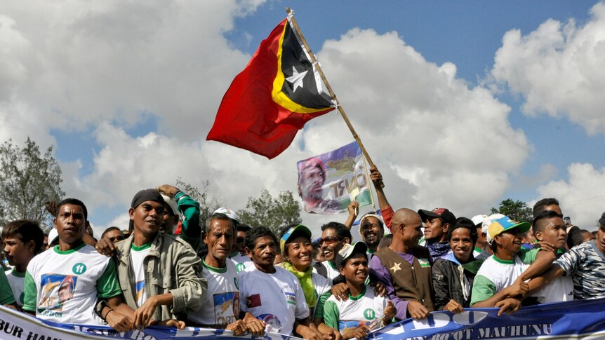 Campaign for East Timor parliamentary election in Lospalos, East Timor