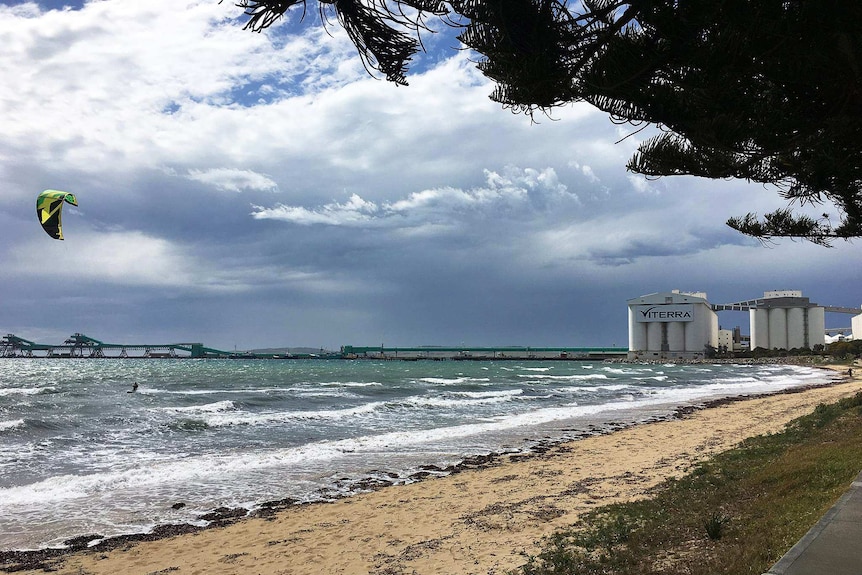 A kite surfer makes the most of things at Port Lincoln