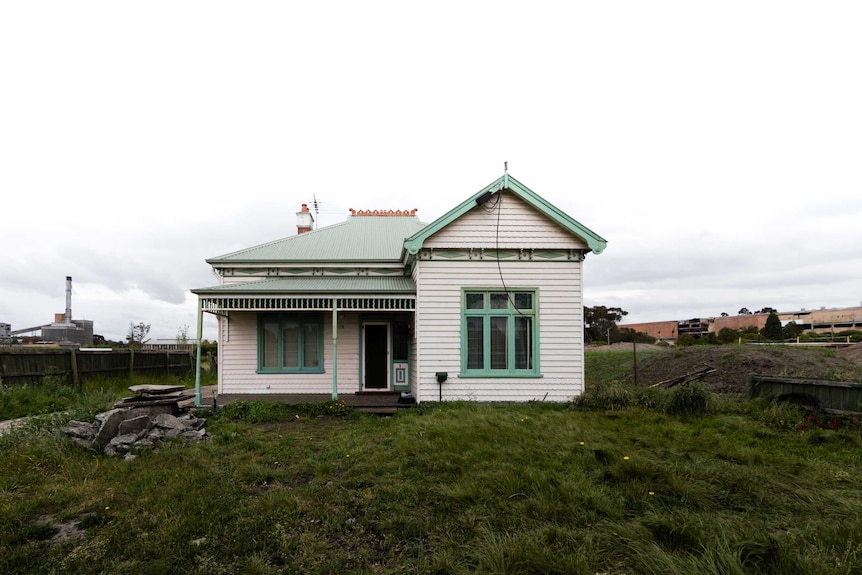 Weatherboard house.