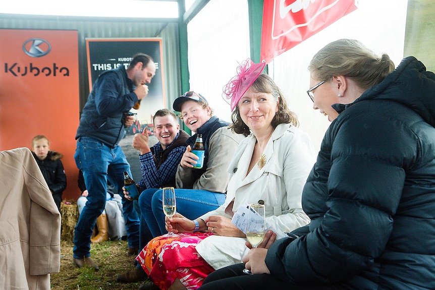 King Island locals party on in  any weather