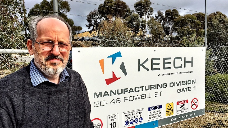 Chief Executive Herbert Hermens stands outside a Keech Australia site in Bendigo