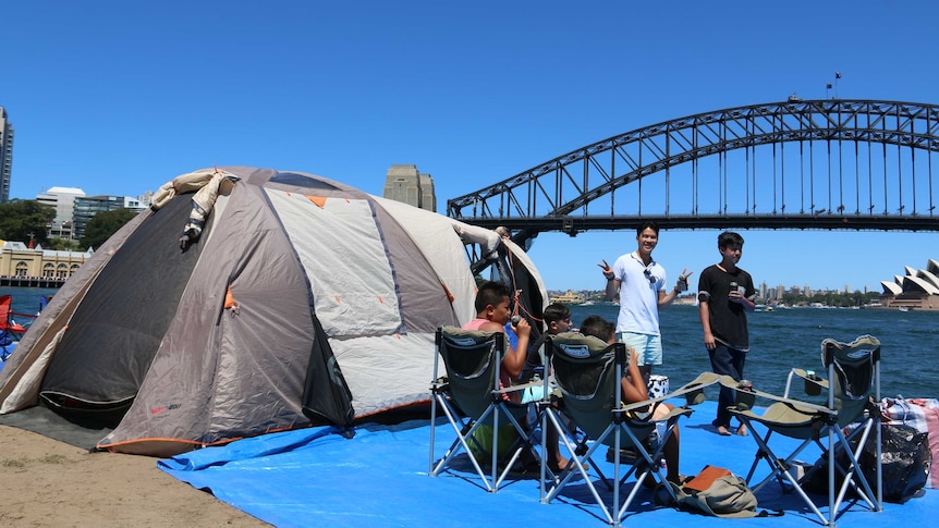 People camping out for Sydney's New Year Eve fireworks