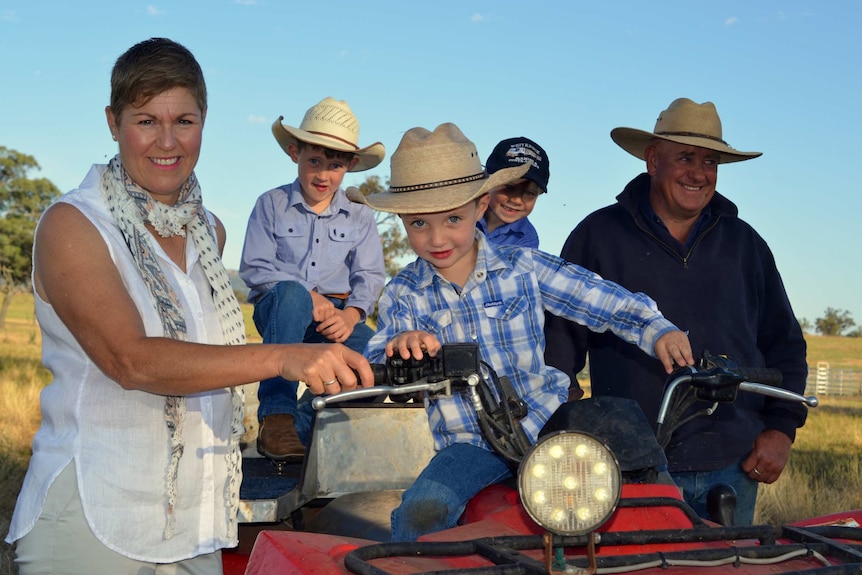 Pauline and Hilton Carrigan with their grandsons.