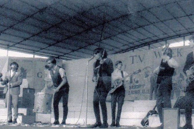 The Spinning Wheels on GO Show at the Myer Music Bowl, November 1964