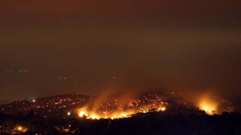 Dangerous conditions on the way: Firefighters have spent the night backburning