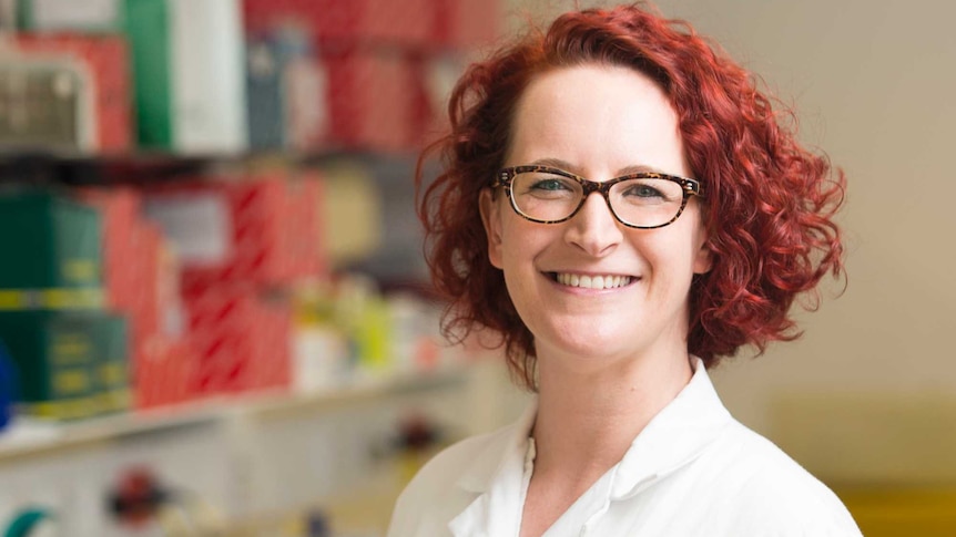 Dr Jemma Evans a researcher at the Hudson Institute is pictured in her laboratory