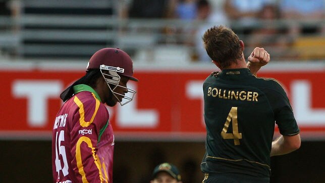 Bollinger takes Gayle's wicket again