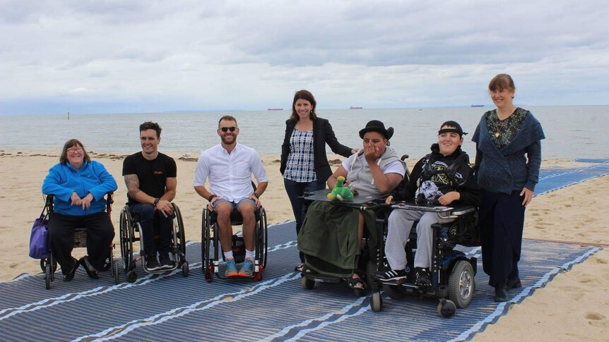 Beach mats for wheelchairs