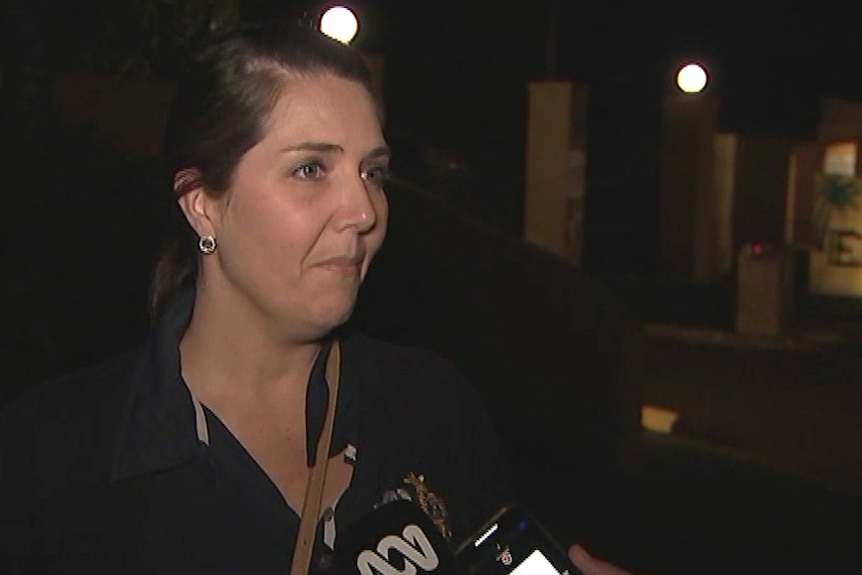 A woman outside an aged care home