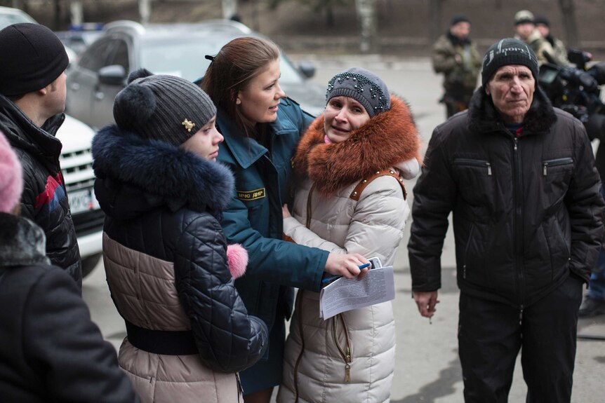 Relatives of Zasyadko miners