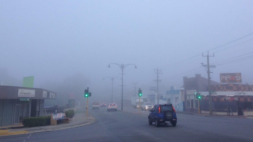 Fog on Guildford Road, 8am on 8 August 2014.