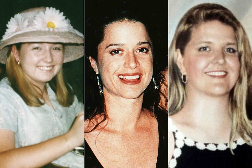 Sarah Spiers, Ciara Glennon and Jane Rimmer were all last seen alive in Claremont.