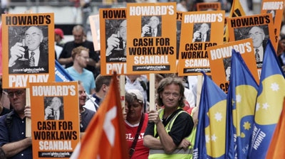 Protesters have rallied in Sydney against industrial relations changes. (File photo)