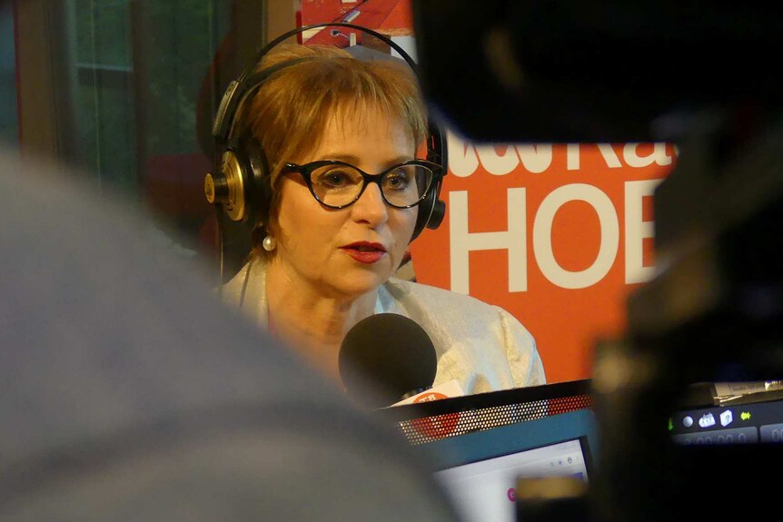 Sue Hickey at ABC Hobart studio, 5 December 2018.