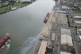 The Pacific Adventurer at the Port of Brisbane after it leaked oil along 60 kilometres of south-east Qld coastline.