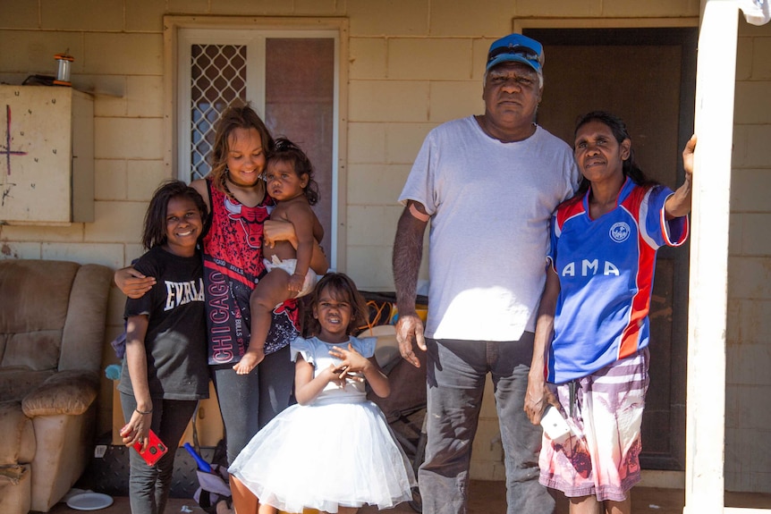 A man with his family