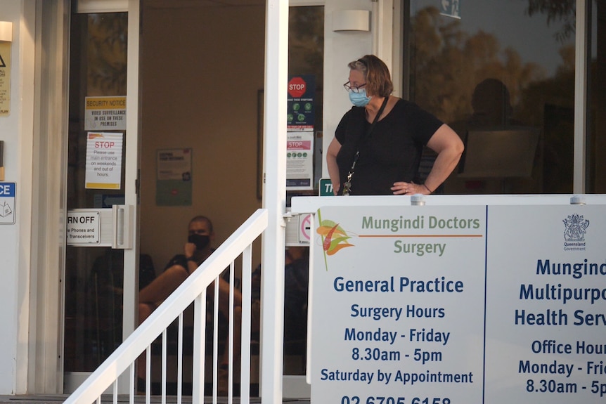 A doorway leading into Mungindi Hospital.